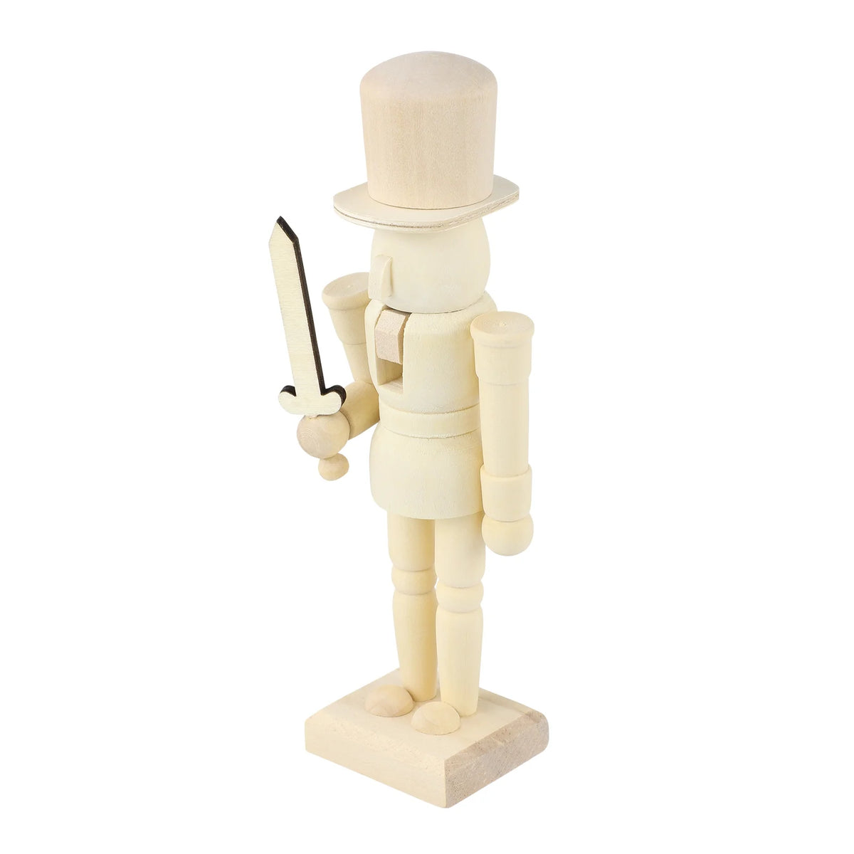 Unpainted Wooden Nutcracker Soldier Z190678