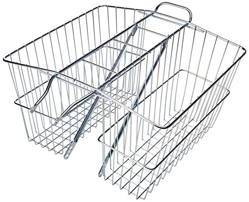 Rear Twin Bicycle Carrier Basket (18 x 7.5 x 12) B419
