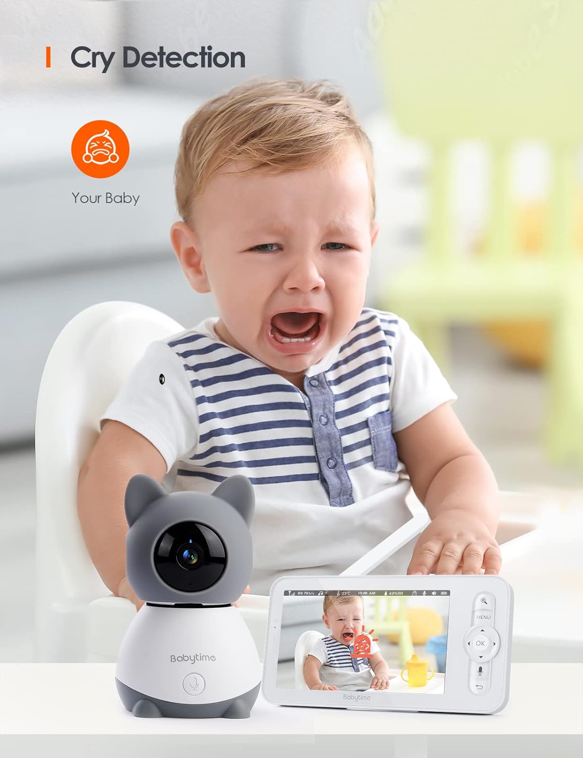 Video Baby Monitor with 1080P Camera, Night Vision, Two-Way Audio U817