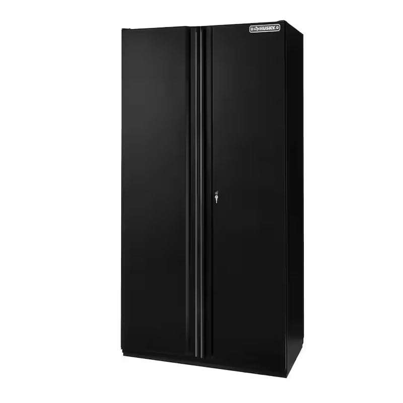 Extra Wide Heavy Duty 20-Gauge Steel Freestanding Garage Cabinet in Black C253