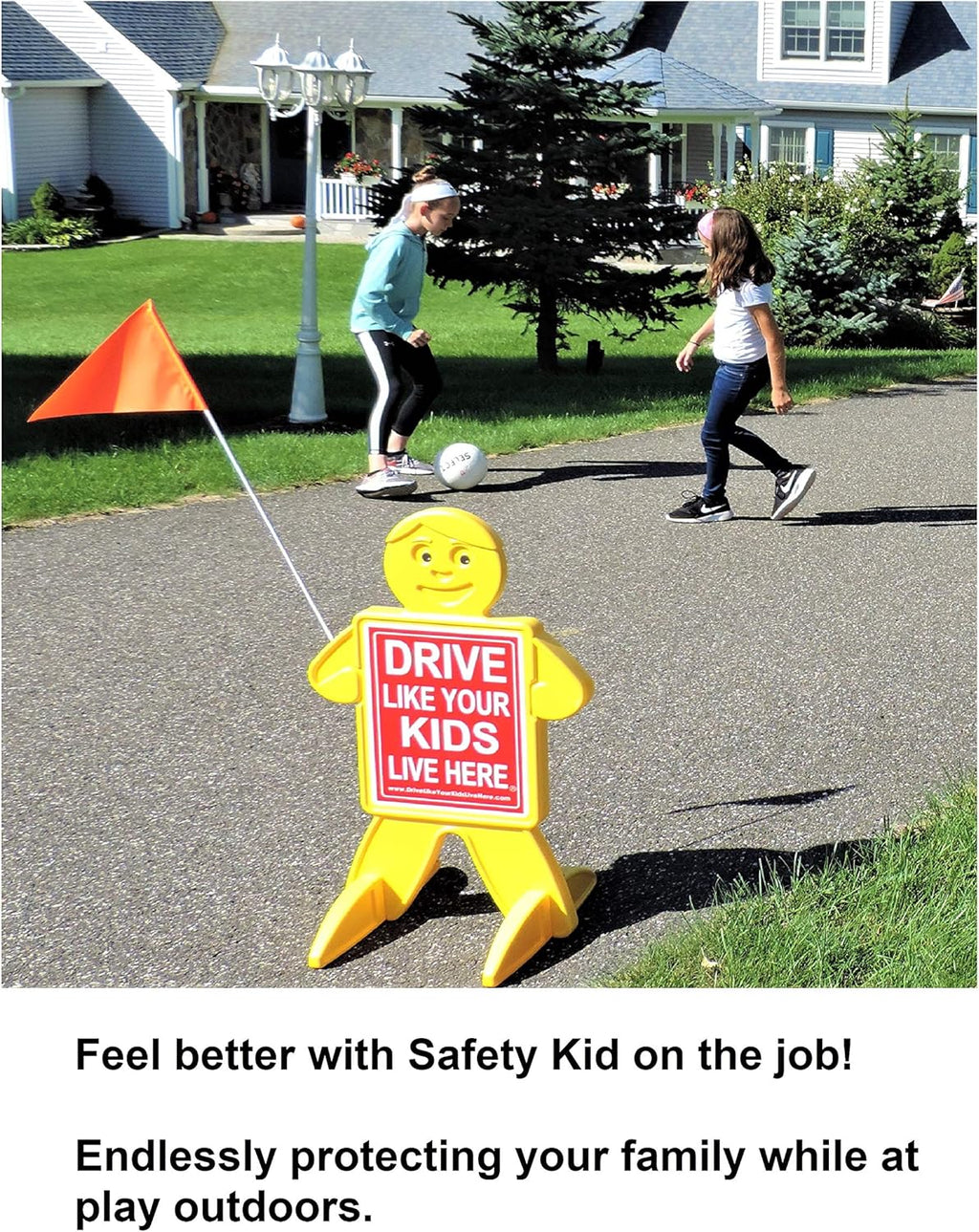 Pack of 2 Double Sided Durable Plastic Kid Caution Sign Q202574