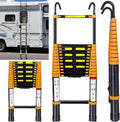 12.5FT Aluminum Telescoping Folding Ladder with Hook Y227516