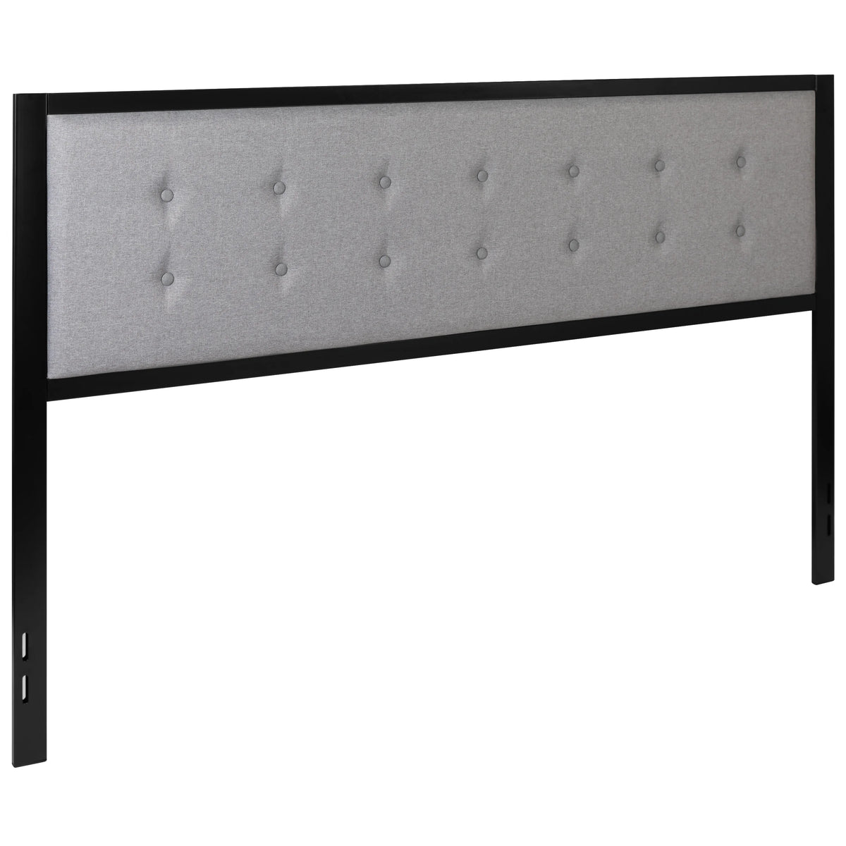 Light Gray Fabric Upholstered King Size Headboard D515
