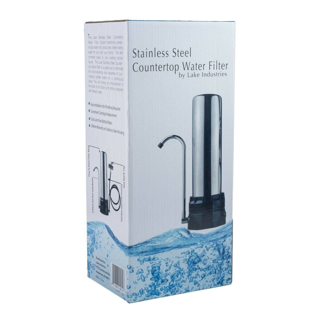 Stainless Steel Countertop Water Purifier Filter (.5 Micron Carbon Block) R287