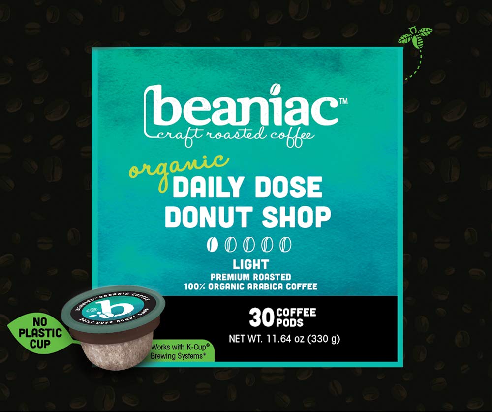 Organic Light Roast Single Serve Compostable Coffee Pods, 30 Count V864