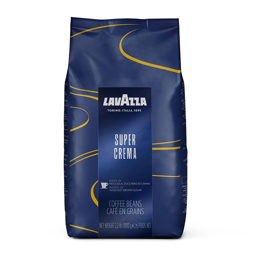 2 Pack Lavazza Super Crema Whole Bean Coffee Blend, Medium Espresso Roast, 35.2 Ounce Bag A71402