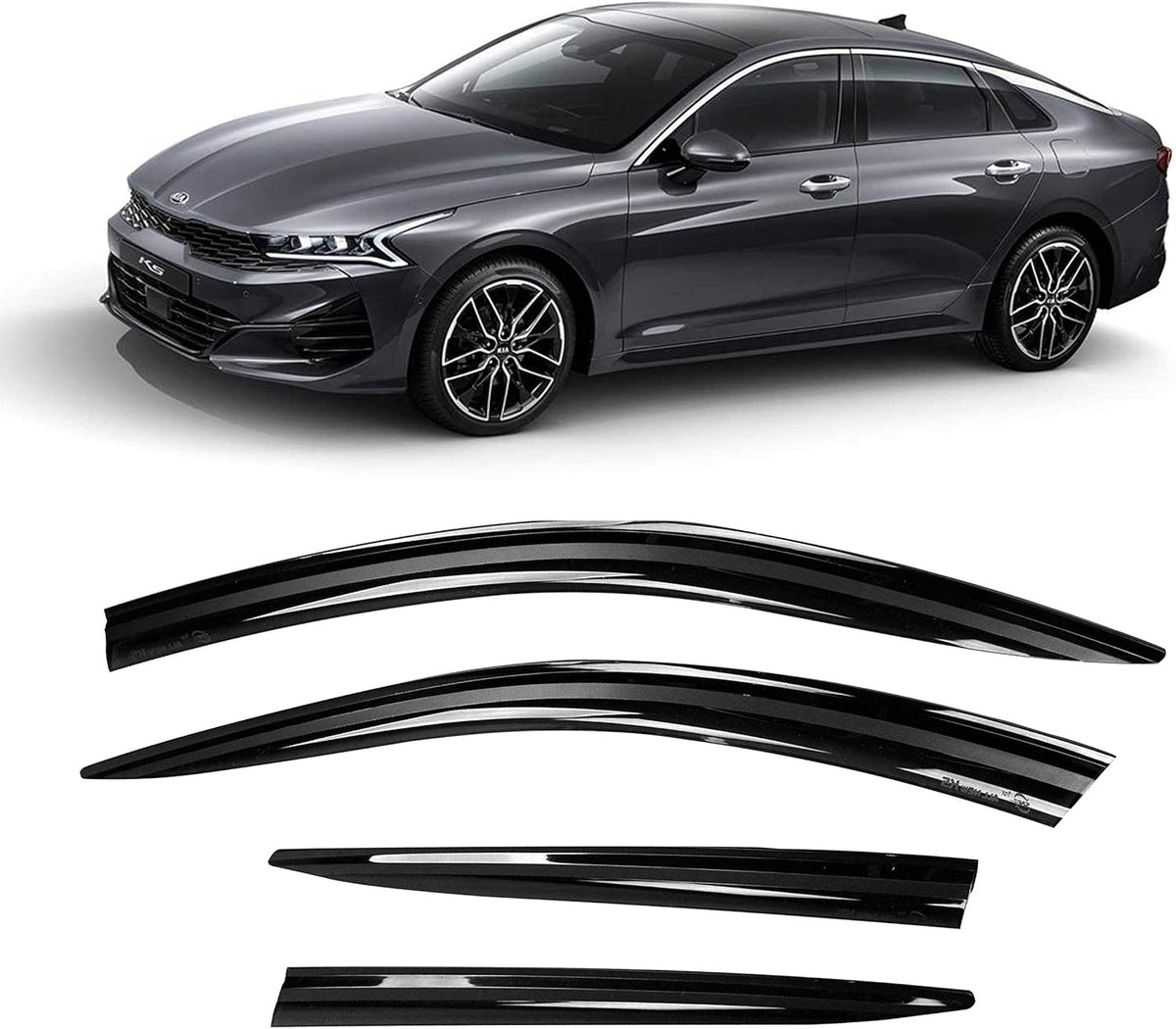 Set of 4 Acrylic Side Window Wind Deflector K644834