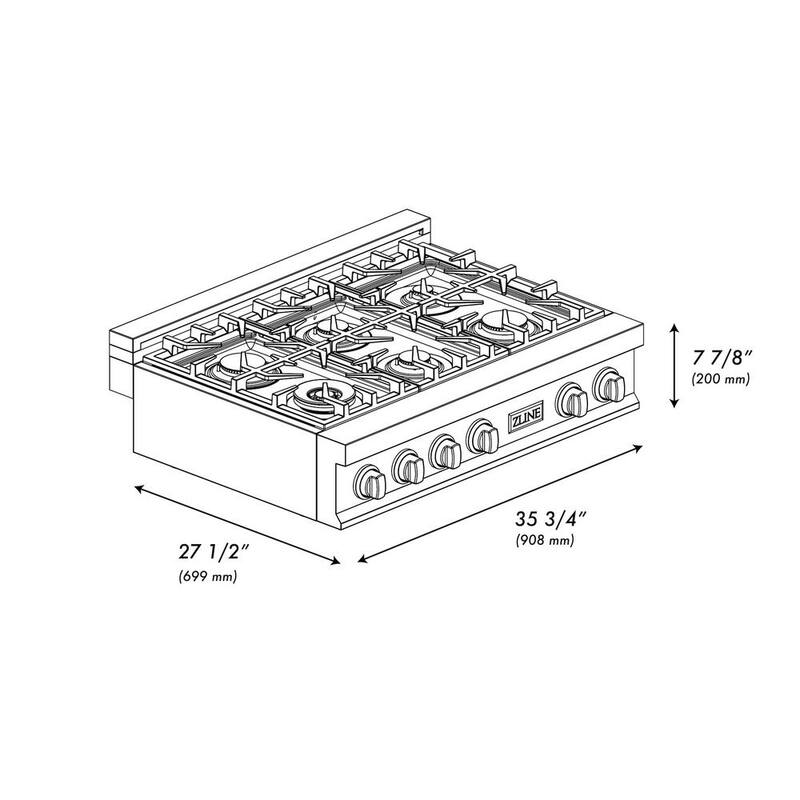 6 Burner Porcelain Gas Cooktop Y1877
