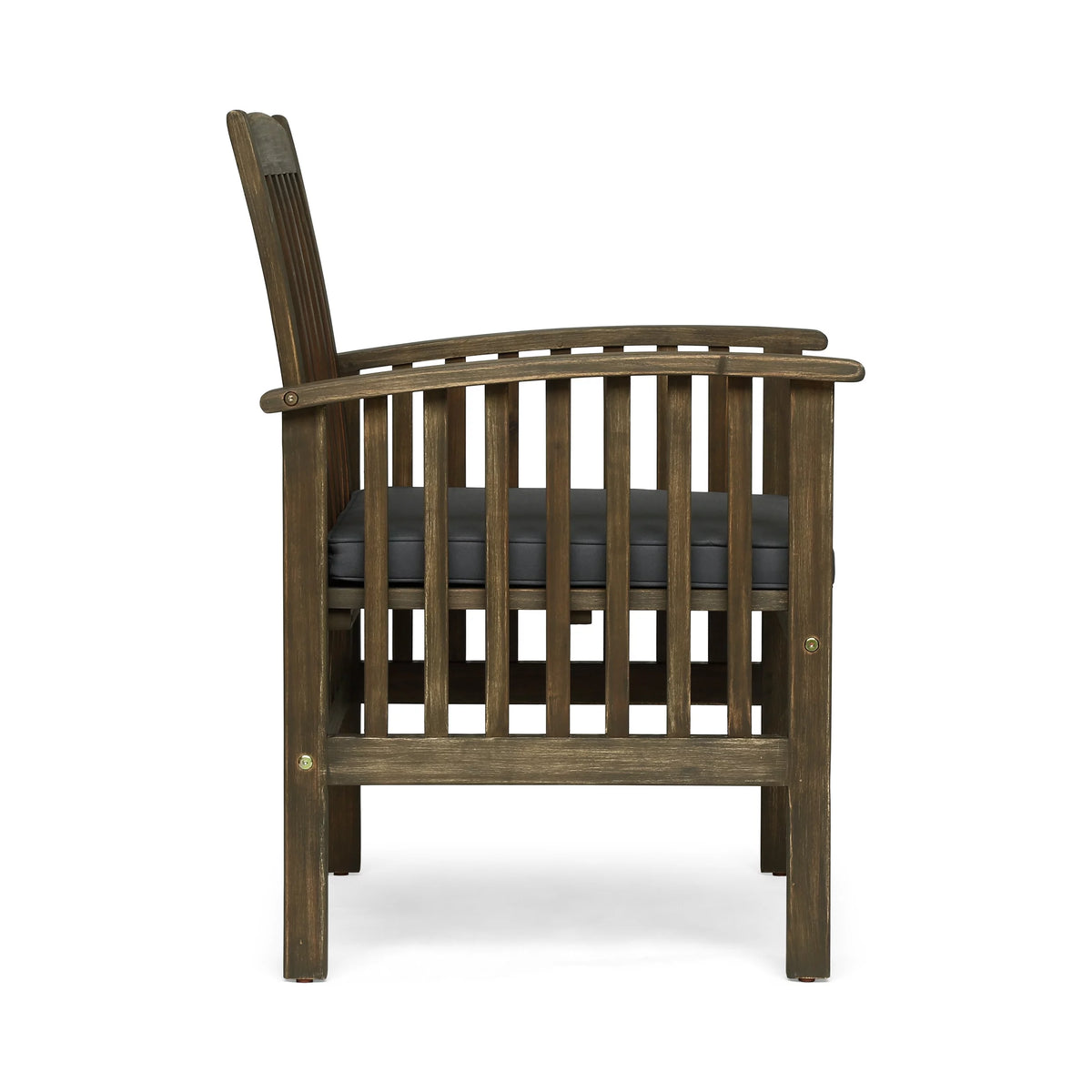 Acacia Wood Outdoor Dining Chairs with Cushion, Set of 2 Q551337