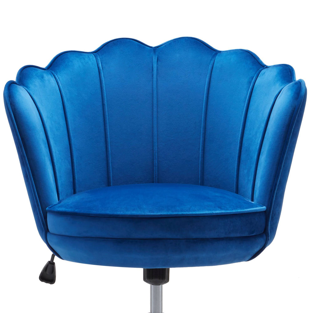Blue Velvet Swivel Desk Chair H7132