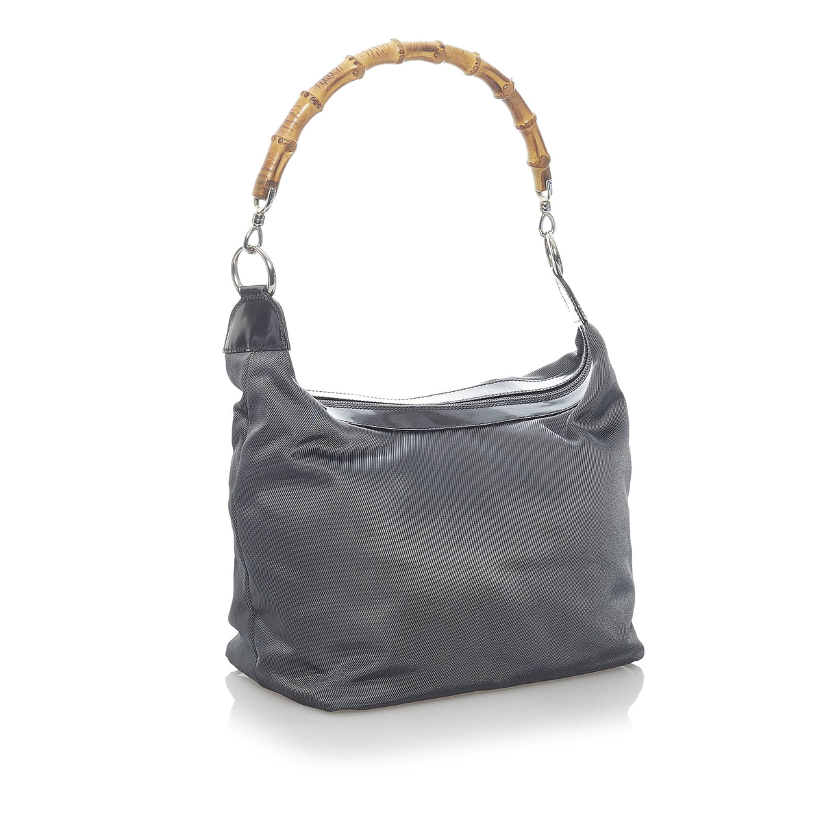 Gray Nylon Shoulder Bag J63004