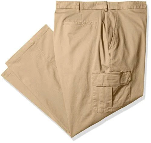 Khaki Classic-Fit Stretch Cargo Pant E8038