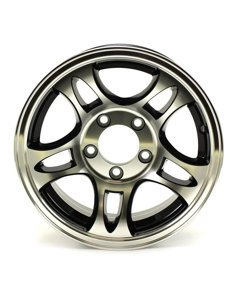 14X5.5 5-Lug on 4.5" Aluminum Trailer Wheel Black J912