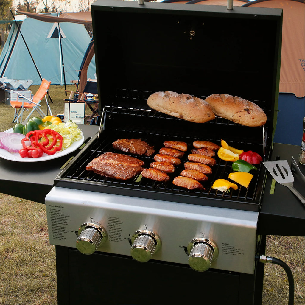 3 Burner Stainless Steel Propane Gas Grill P3705