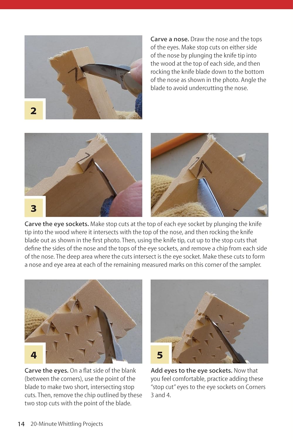 Whittling Projects: Step-by-Step Instructions & Photos to Carve Wood Figures E2819