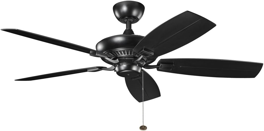52-Inch Satin Black Patio Fan Y74321