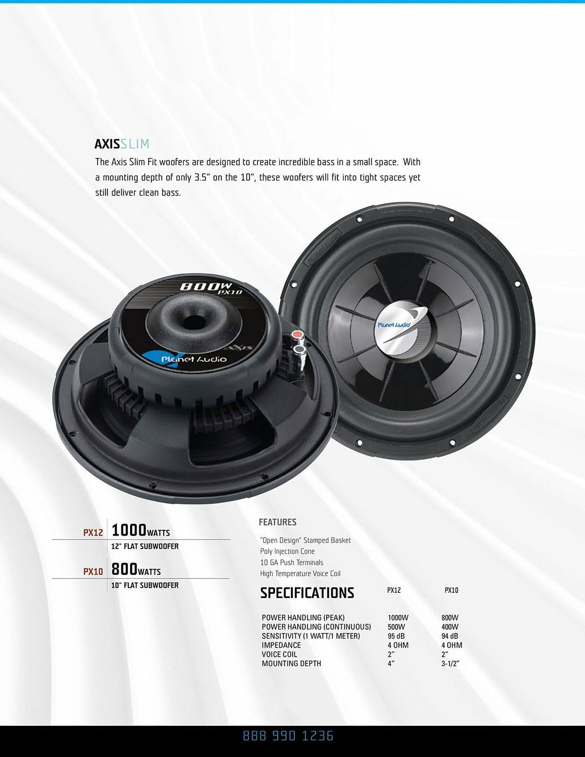 12 inch 4 Ohm 1000 Watt Car Subwoofer X1395