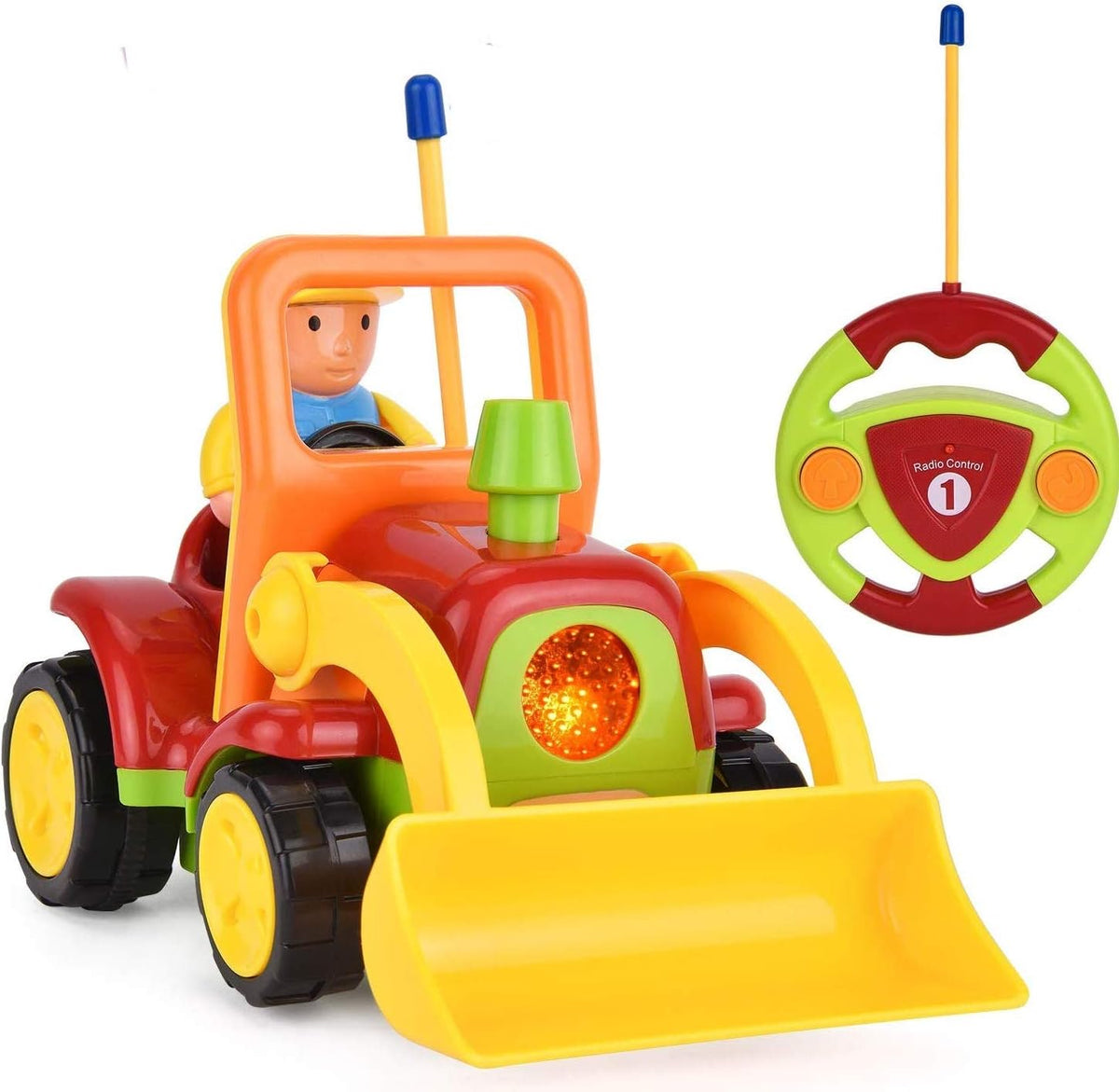 Remote Control Cartoon Race Car and Train Locomotive RC Toys, Pack of 2 P756312