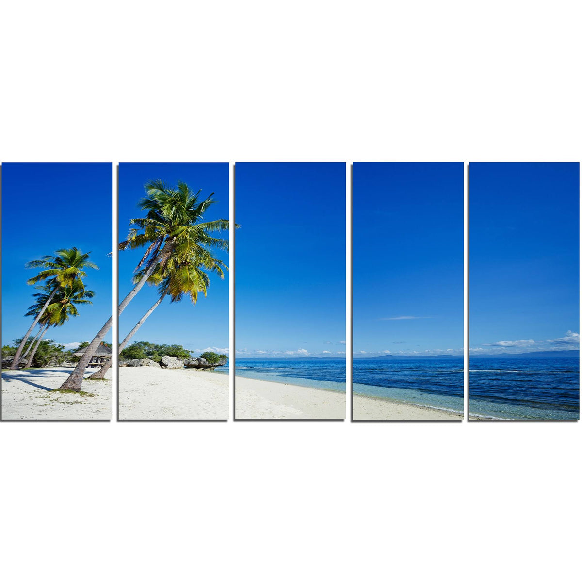 Canvas Artwork Print 60 in. Wide x 28 in. High 5 Equal Panels T45456