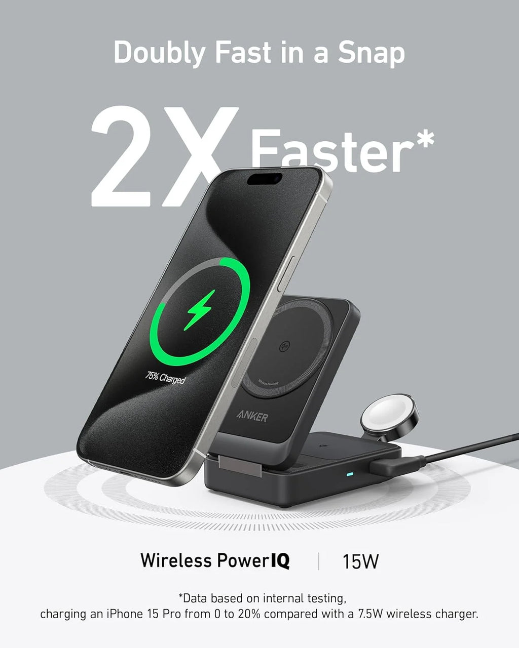 3-in-1 Wireless Charging Station with 40W USB-C Charger Z951534