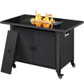 Black Propane Fire Pit Table X6316