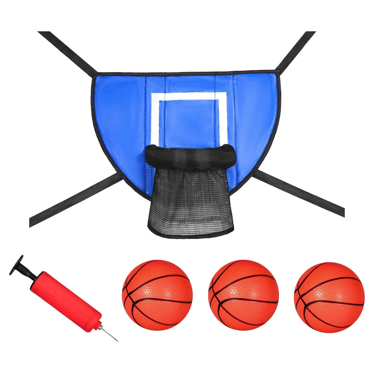 Blue 90x50cm Trampoline Basketball Hoop C64649