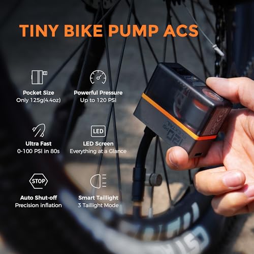 120 PSI Portable Electric Bike Tire Pump with Gauge S690845