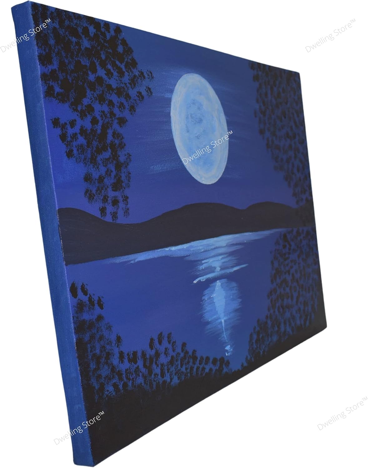 Canvas Wall Art Moon Picture Painting 36x24 Inches F29481