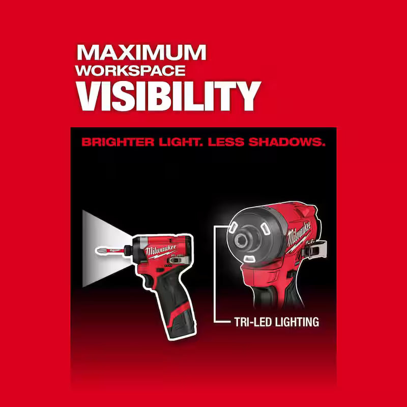 12-Volt Lithium-Ion Brushless Cordless 1/4 in. Hex Impact Driver Kit with Rotary Tool K2520