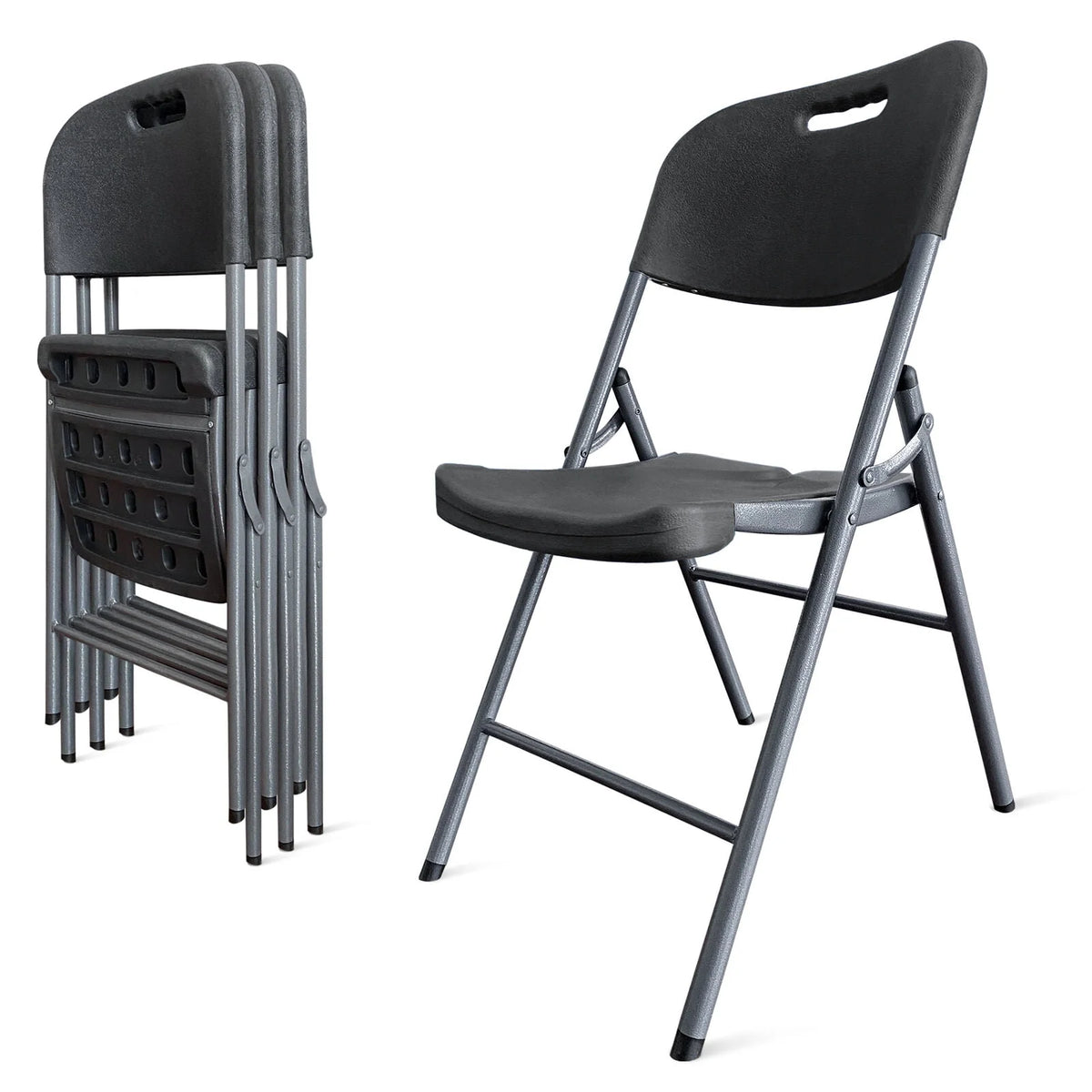 Folding Chairs 4 Pack Plastic Stackable N94022