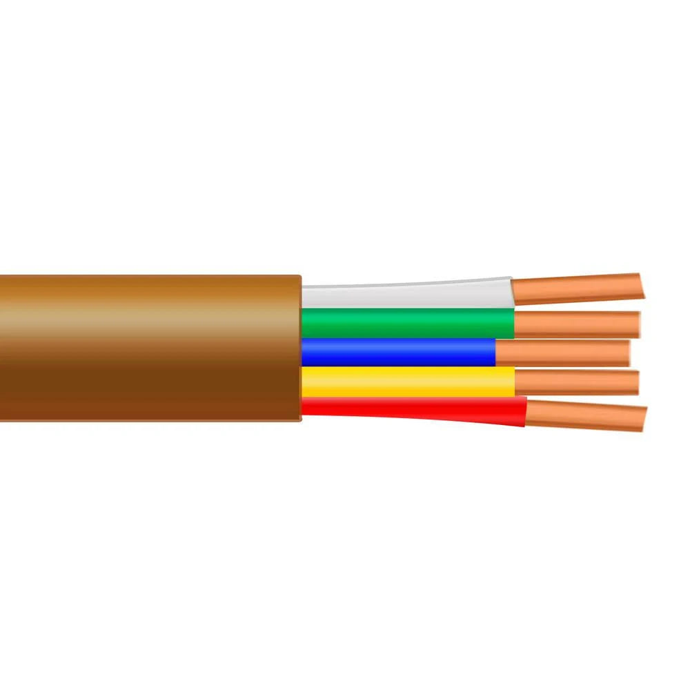 500 ft. 20/5 Solid BC CMR/CL2R Brown Thermostat Wire E137