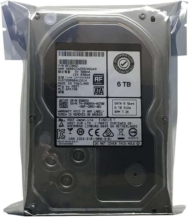 6TB 7200RPM 128MB Cache SATA 6Gb/s 3.5-inch Enterprise Hard Drive Pack of 2 E63874