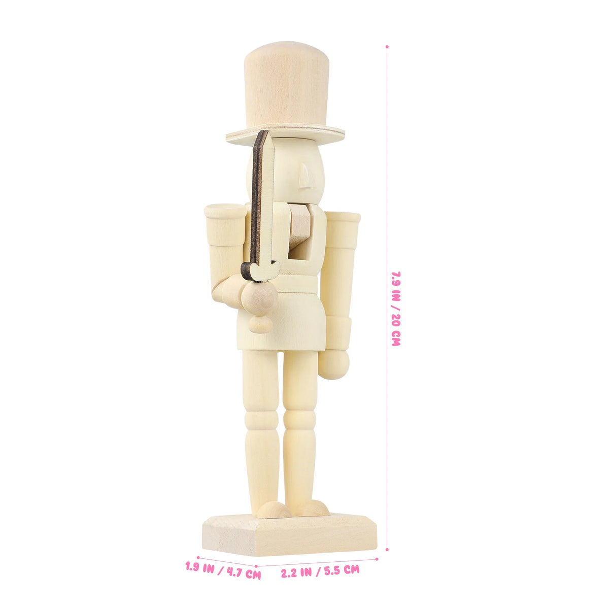 Unpainted Wooden Nutcracker Soldier Z190678