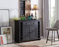 White Bar Cabinet with Stem Glass Placement K402