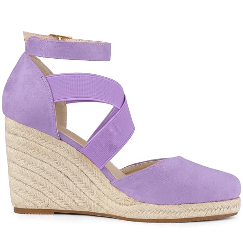 Women's Espadrilles Closed Toe Wedges Heels Sandals Z4867