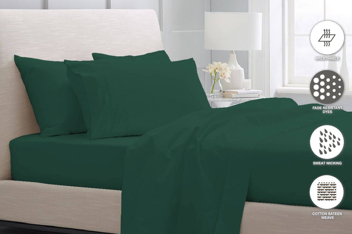 King Pine Green 100% Long Staple Cotton Duvet Cover Set F6641
