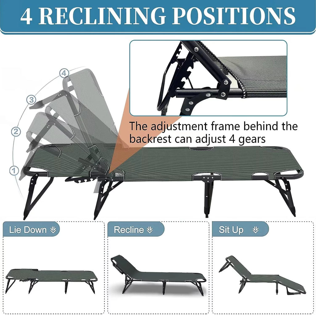 Folding Bed Cot with 2 Sided Mattress I3479