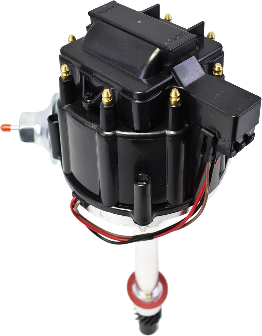 HEI Distributor Black Cap with Spark Plug Wires Set Pigtail Harness Complete Kit W48178