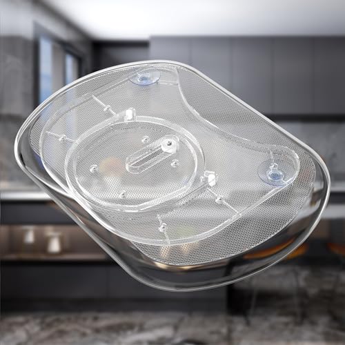16.2"x11.8" Clear Rotating Tray with 5 Divider S4910