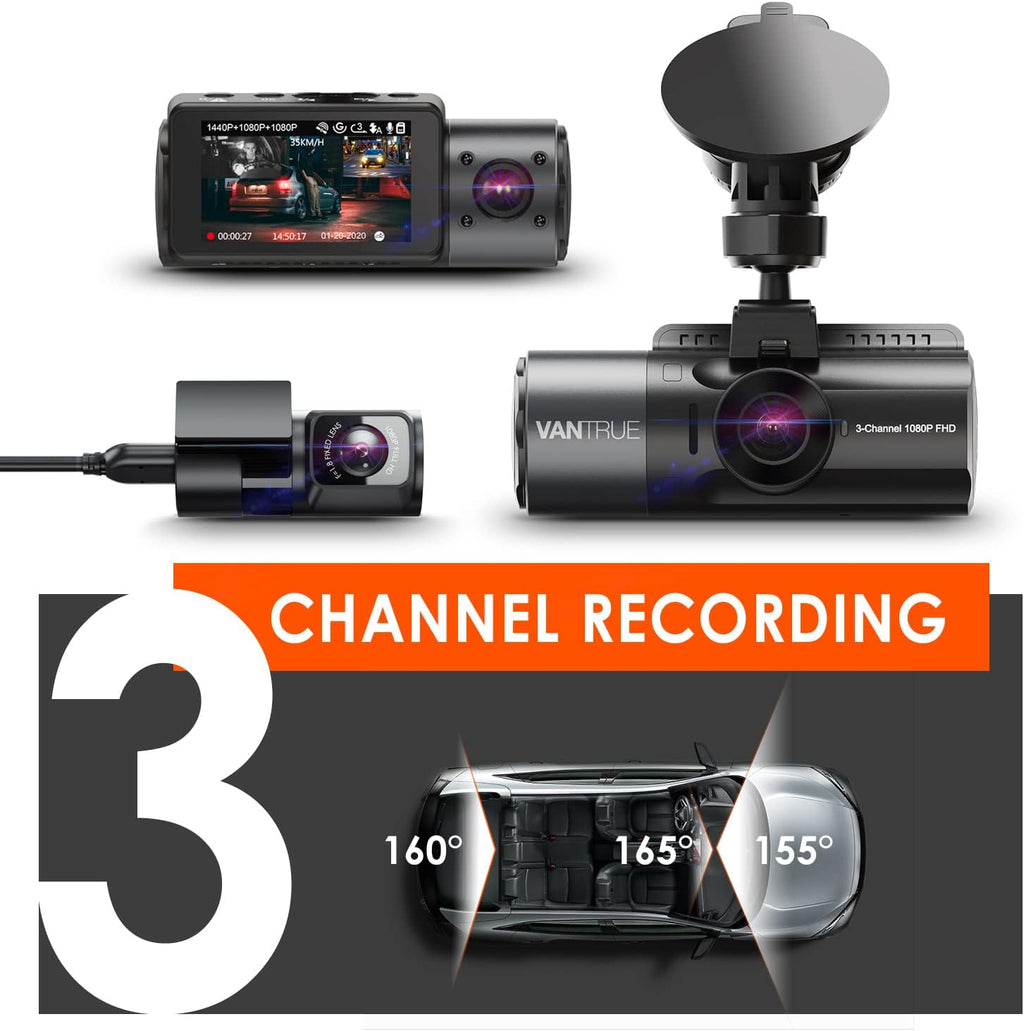 3 Channel 4K Dash Cam P4617