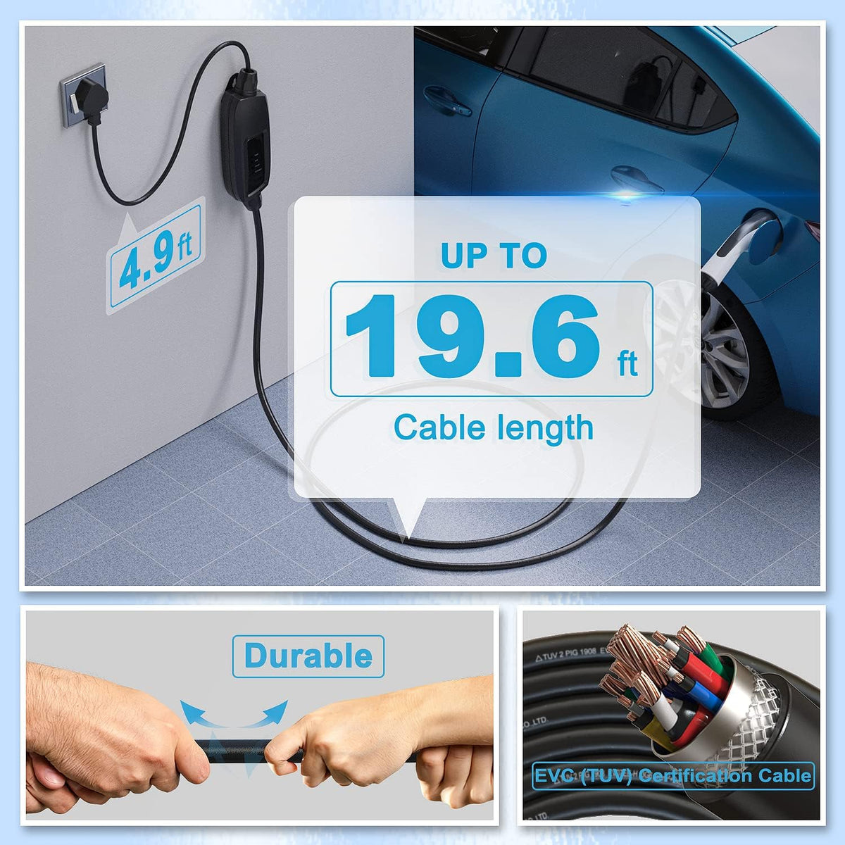 Portable EV Charger with Adapter C6041