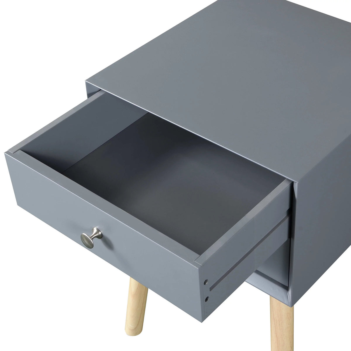 2 Drawer Rubber Wood Side Table V253