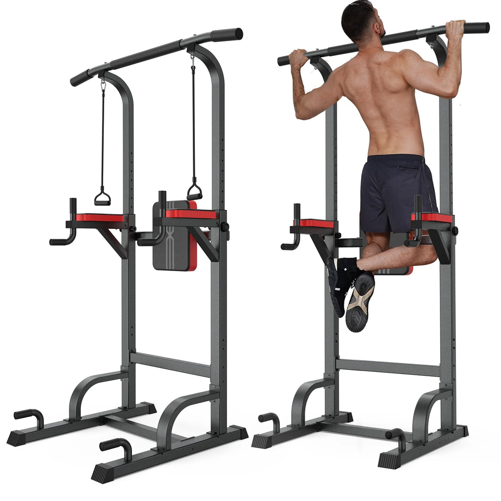 Power Tower Dip Station Pull up Bar 480lbs J256