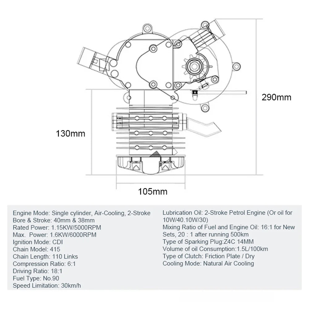 Wheeled Motorized Bike Conversion Kit 26/28 Inch M246343
