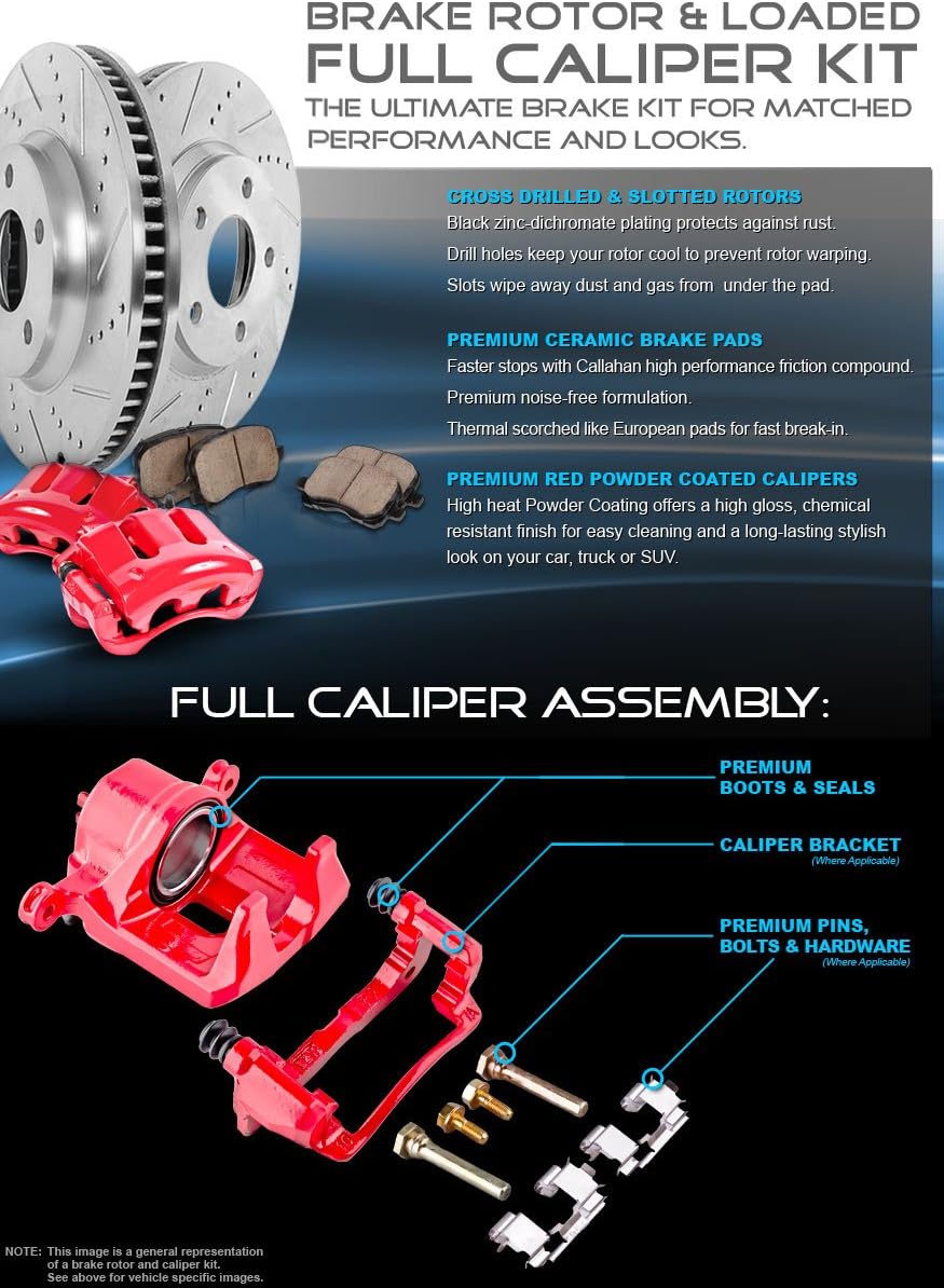 Premium 5 Lug Brake Rotors + Pads + Clips B910096