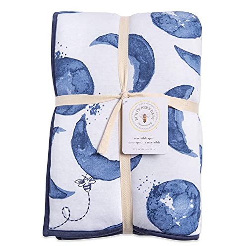 100% Organic Cotton Jersey Knit Reversible Quilt Blanket, 37 x 46 Inch K3688