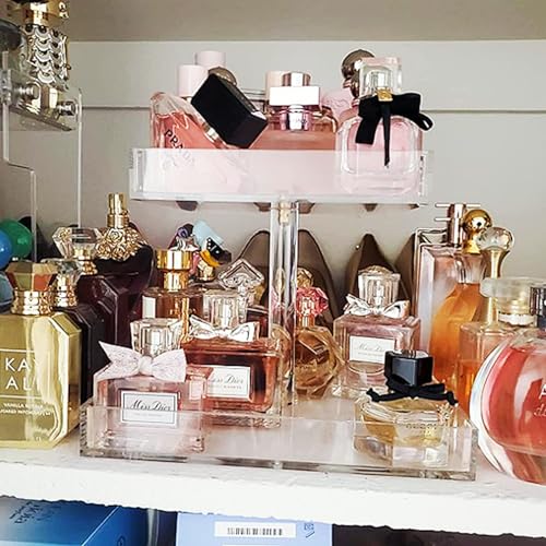 Perfume Organizer Display Tray Acrylic Large Vanity Trays Makeup Storage Holder S44140