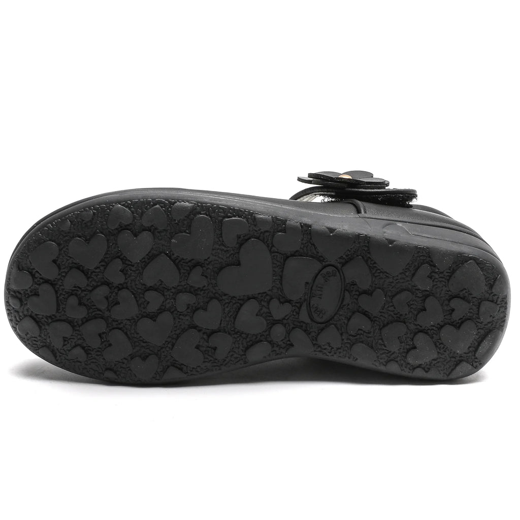 Black Mary Jane Flat School Uniform Shoes O388