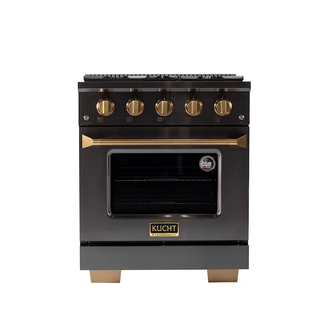 30 Dual Fuel Propane Gas Range Titanium Stainless Steel Q779