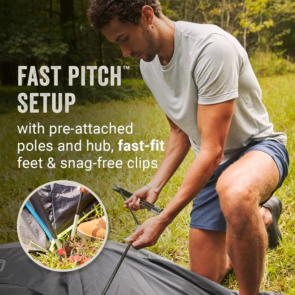 4-Person Dark Room Dome Camping Tent with Screen Room J5862